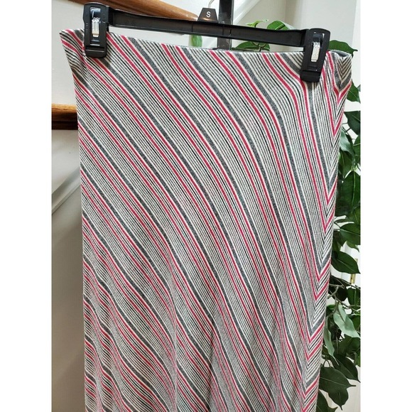 Sophi Max Women's Multicolor Striped Rayon A-Line Casual Long Skirt Size Small - Picture 2 of 12